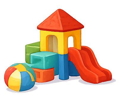 Indoor play setup for physical activities and supervised movement